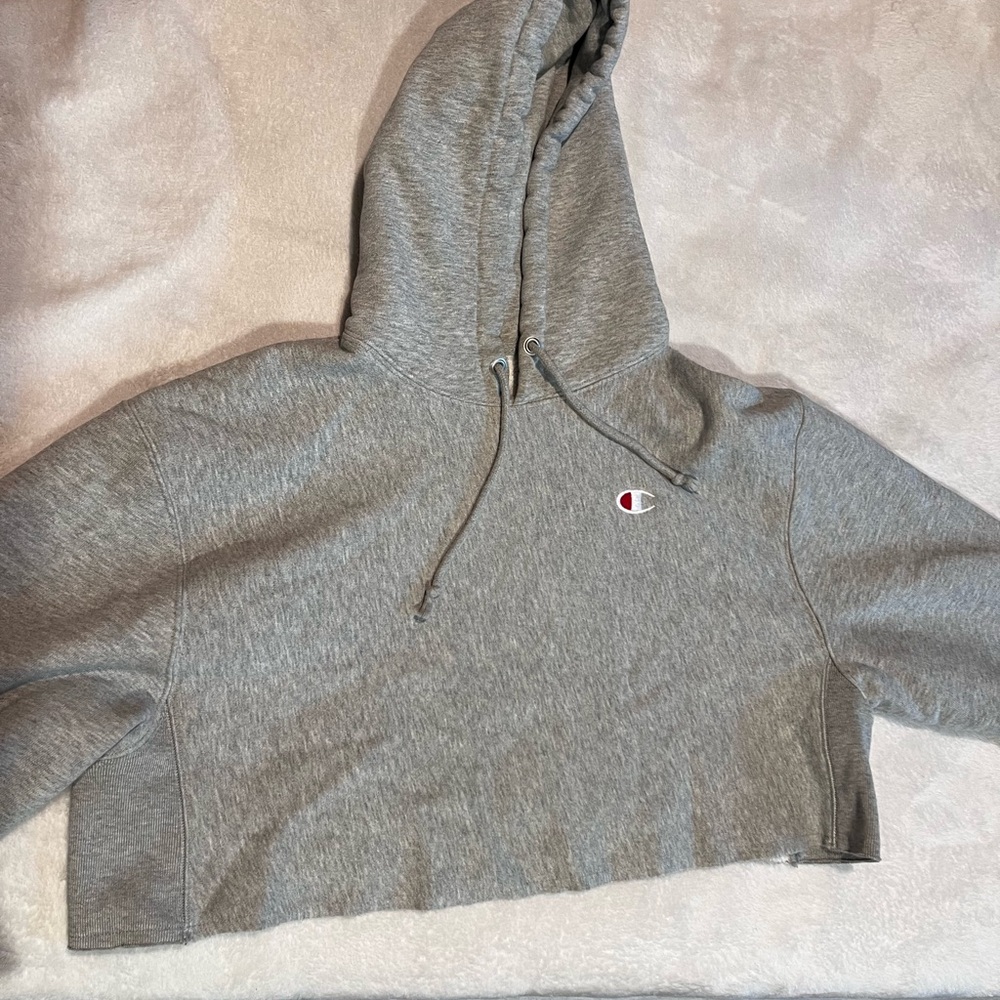 Champion Heather Gray Cropped Sweatshirt